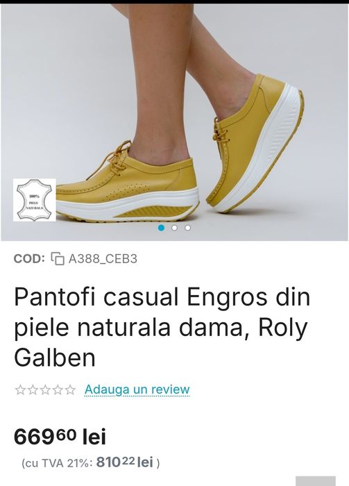 Pantofi dama din piele