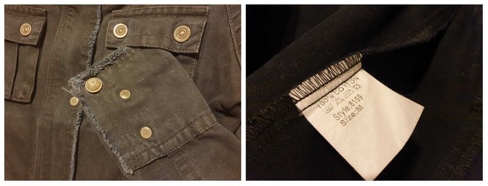 Geaca blug marimea M, geaca neagra 100% bumbac