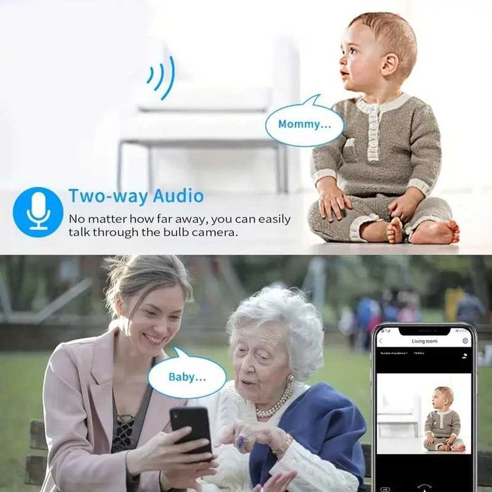 Cameră de interior inteligentă HD 1080P wifi 2.4, Full HD, 2 MP