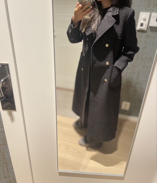 НОВОЕ пальто Sandro 100% шерсть