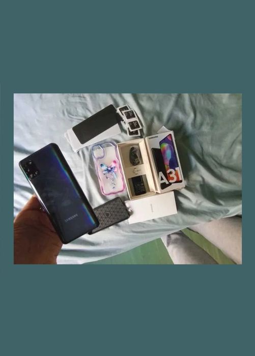 Pachet Complet: Telefon Samsung Galaxy A31 +2 Huse +5 Folii+Incarcator