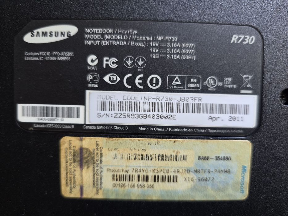 Laptop Samsung R730 17 inch (43,9 cm)!