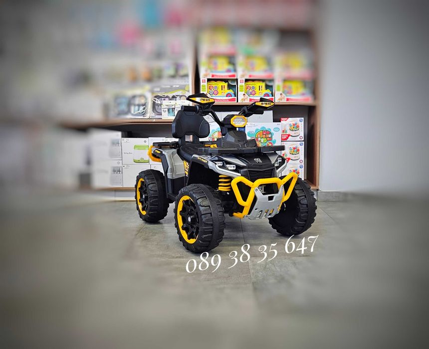 ТОП ЦЕНА!НОВО!Акумулаторно ATV Speed YELLOW с 4x4,12V,дистанционно