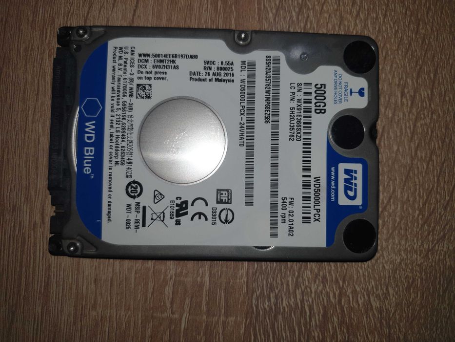 HDD 500GB SATA Funcțional Dimensiune 2.5''