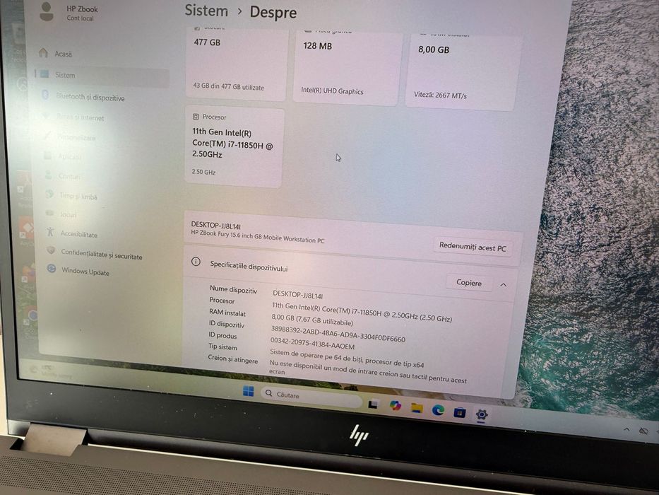 Hp Zbook 15 G8 i7 11850h 16gb 512gb