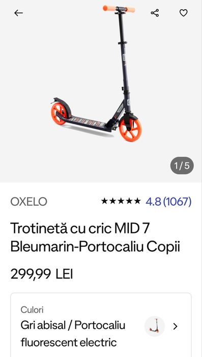 Trotineta oxelo decathlon 9 14 ani