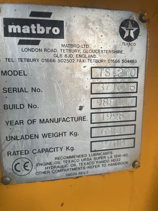 Incarcator frontal Matbro TS 270