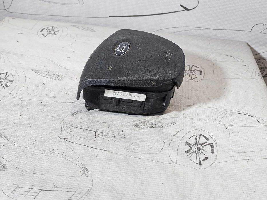 Airbag volan șofer Ford Transit MK7 2006-2014 2011 2.4 TDCi Cod OEM: 6C11-V042B85-BCW, 6C11V042B85BCW (5E3)