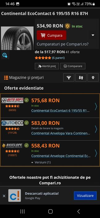 Cauciucuri Continental EcoContact 6 195/55 R16 87H