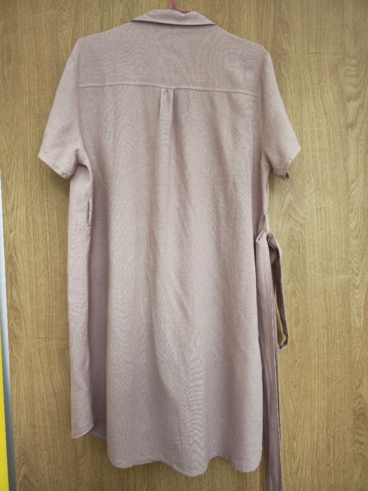 Rochie Maternity 12, L, in si viscoza, roz pudra