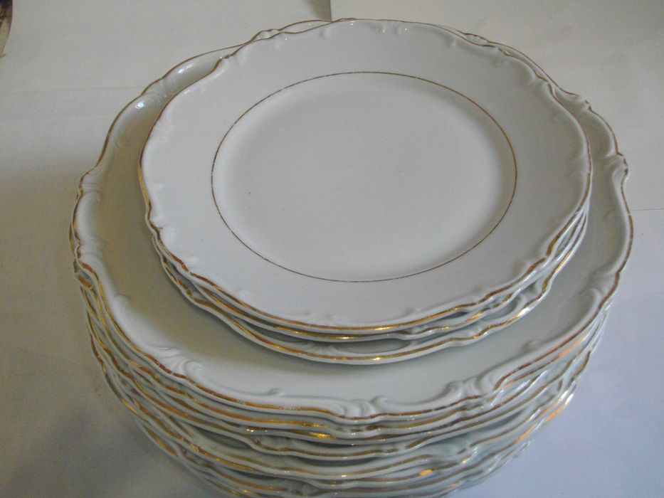 BAVARIA-Herlet Jacob-Немски Порцелан-Чинии-ф190-ф250мм-Барок Релеф