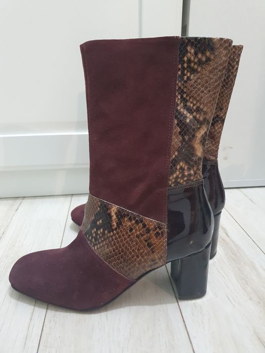 Botine piele 37, animal print
