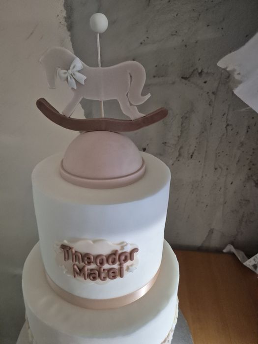 Machetă decorativă tort botez/aniversare – personalizabilă