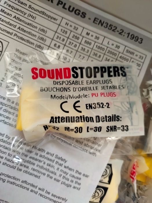 JSP earplugs, еднократни шумоподтискащи тапи за уши