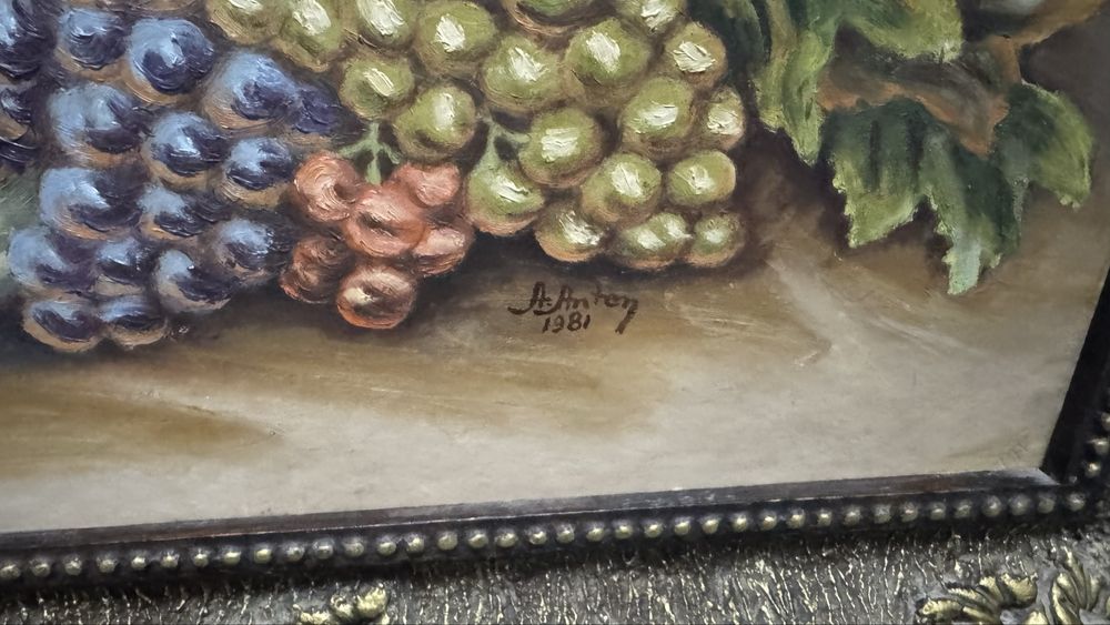 Tablou/pictura veche ulei pe placaj