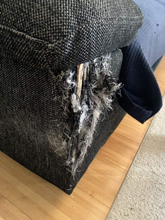 Canapea stofa gri 205x85 cm