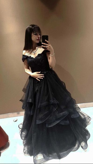 Бална рокля, мастилено синя