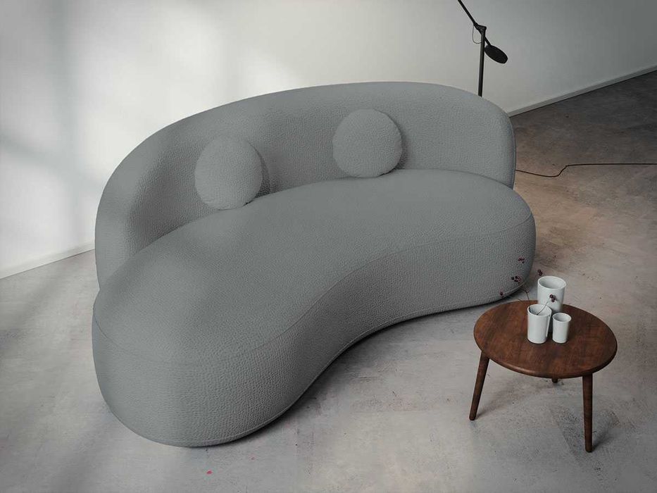 Canapea curbata Lunis gri - Transport Gratuit in 4-10 zile