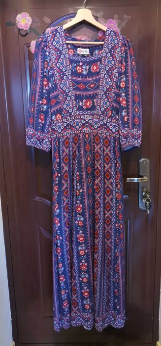 Rochie bleumarin lunga boho Iiana