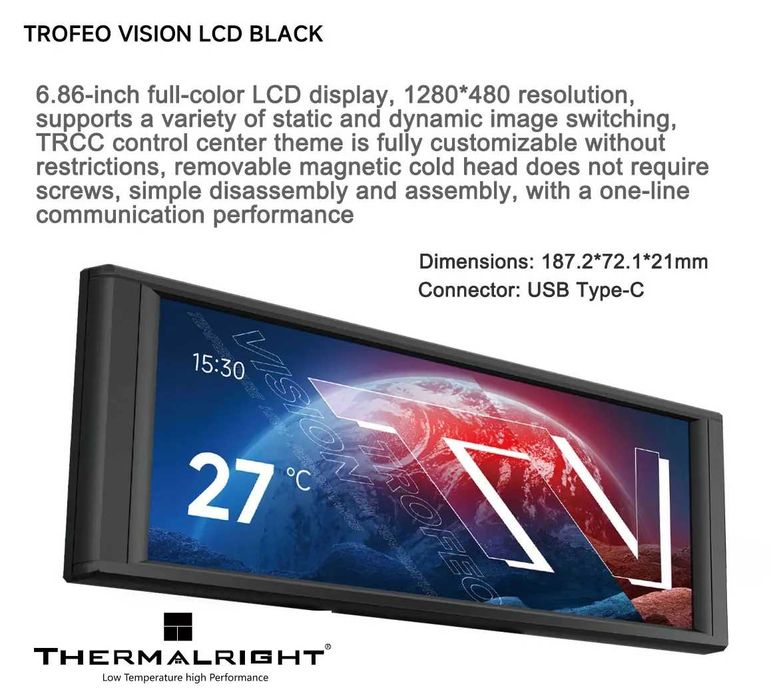 Display/monitor suplimentar Thermalright Trofeo Vision