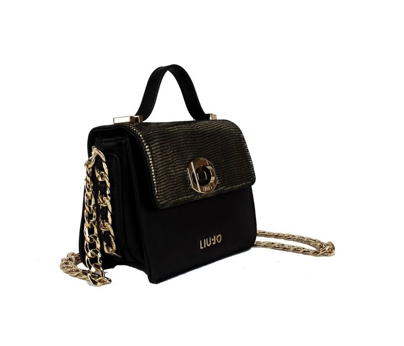 Poseta noua, cu etichetă, Liu Jo , neagra cu auriu,