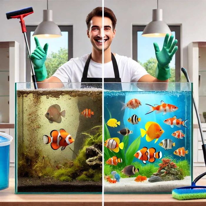 Профессиональная чистка аквариума AQUALIFE