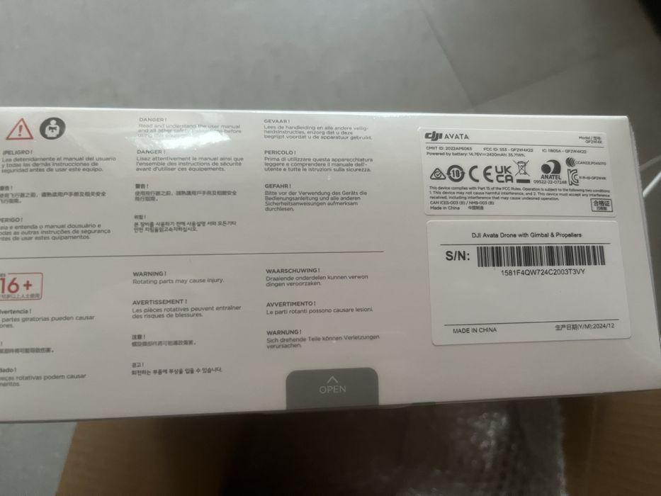 Drona DJI Avata noua, sigilata