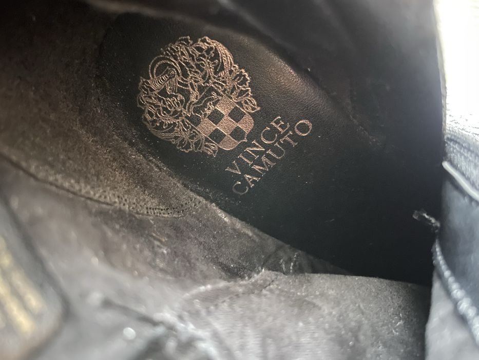 Cizme scurte de piele, cu toc, marime 36, Vince Camuto