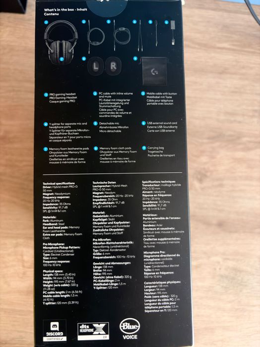 Геймърски слушалки Logitech G Pro X