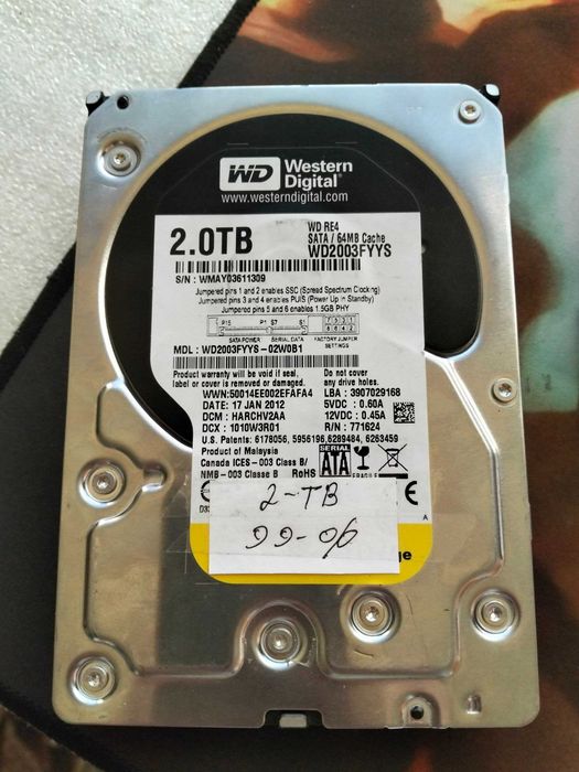 HDD 2 TB 500 GB 320 GB