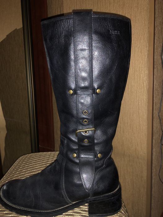 Демисезонные кожанные сапоги