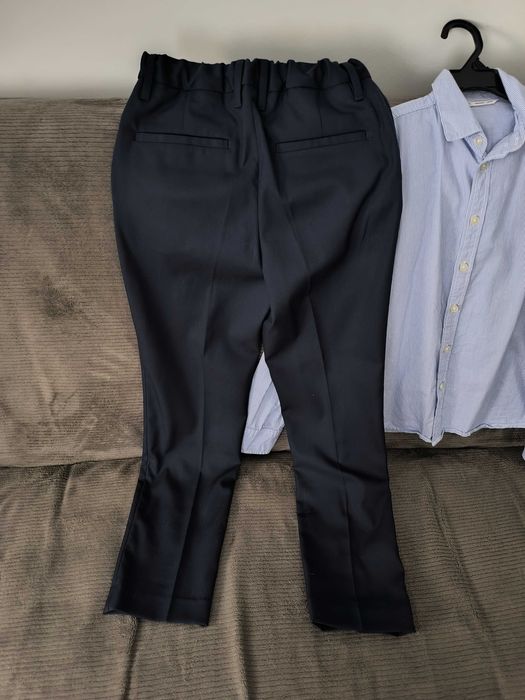 Pantaloni bleumarin costum talie reglabila, băieți, Mango mărime 146 cm, 10-11 ani