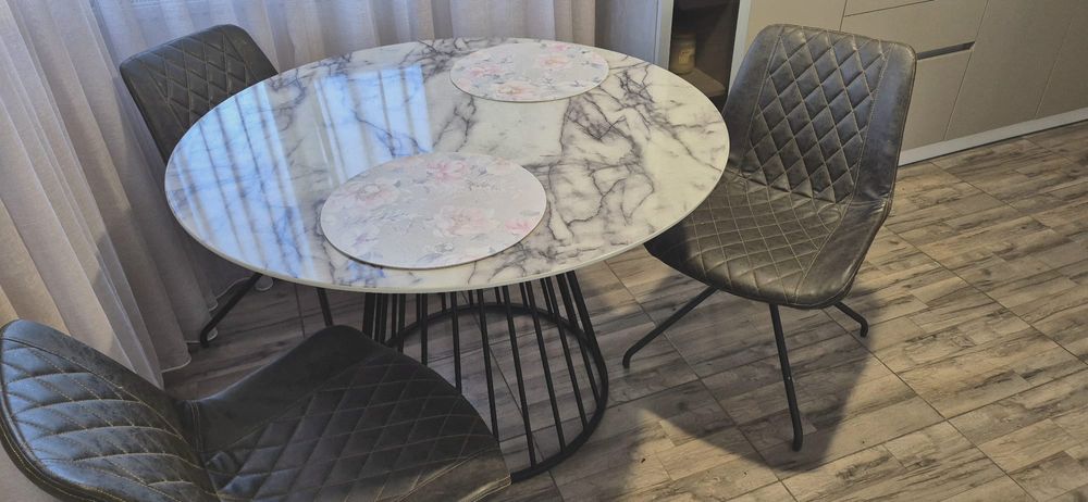 Set Masa marmură cu 4 scaune