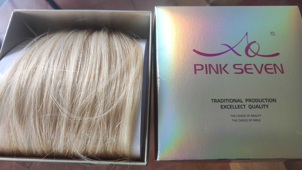 Рус бретон clip-in – 2 бр. (естествен + синтетичен) НОВИ