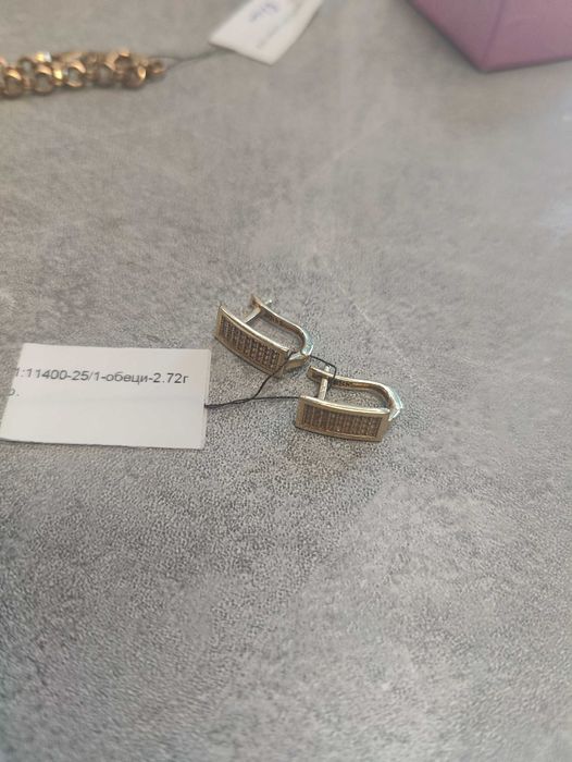 Златни дамски обеци 2.72гр-14к