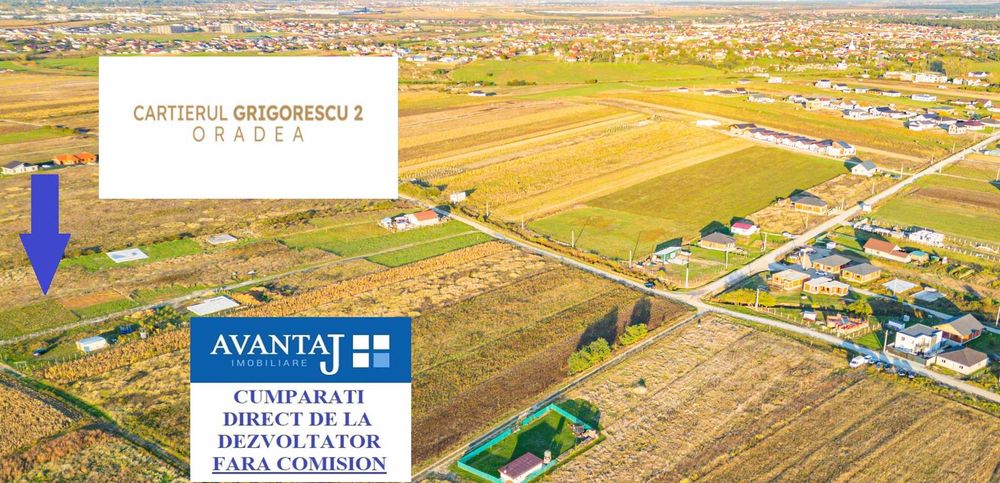 Parcele 500 mp în cartierul GRIGORESCU 2 Oradea ( puz + utilități )