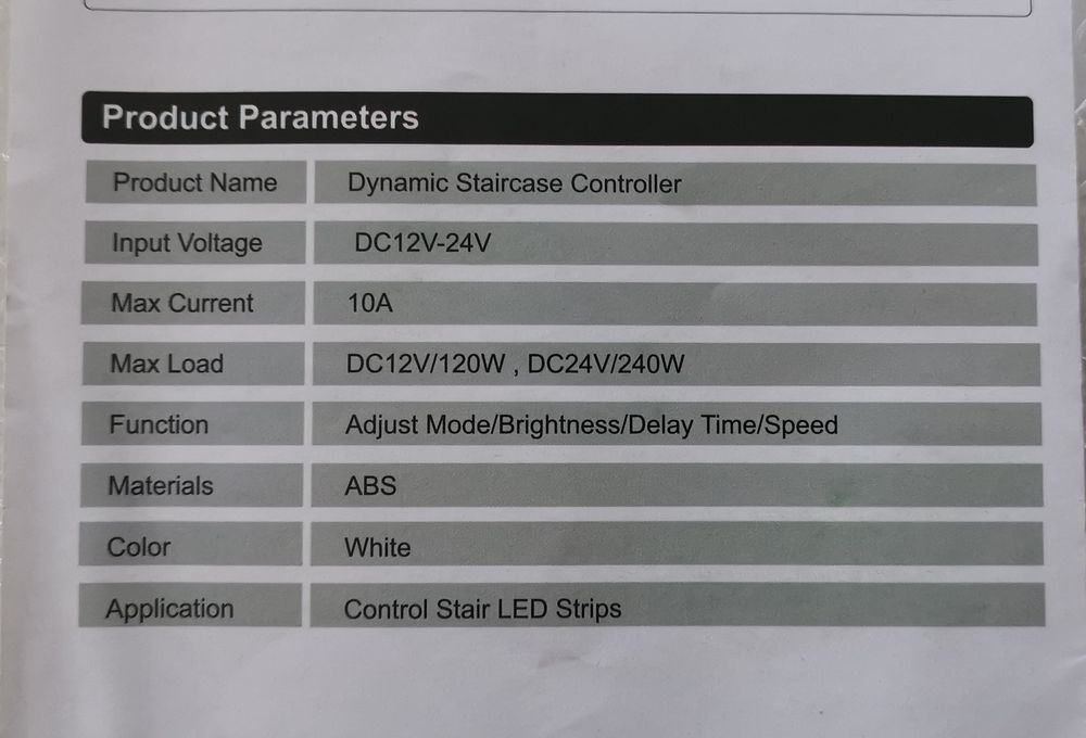 LED стълбищно осветление контролер+траф+PIR датчици+16×COB ленти