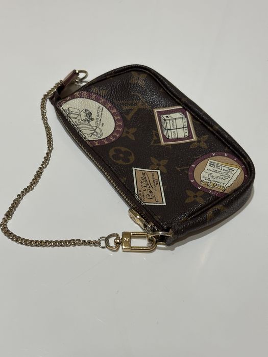 Дамска мини чантичка-несесер Louis Vuitton Mini Pochette Accessoires Monogram Trunks