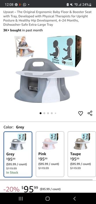 Scaun bebeluș cu tava inclusa, Ergonomic din SUA