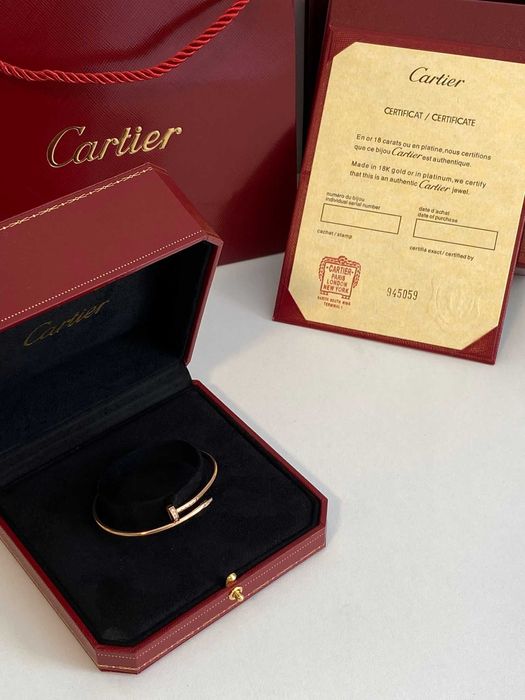 Brățară Cartier Cui Smal 15 aur roz 750 cu diamante