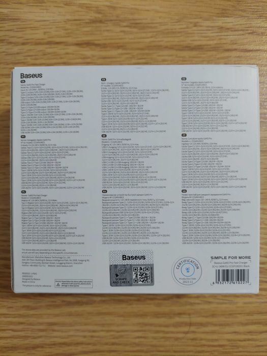 Incarcator Baseus GaN5 Pro USB si USB-C Quick Charge 140W Cablu USB-C