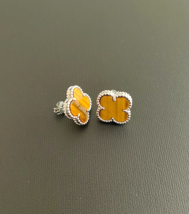 Сребърни дамски обеци Van Cleef & Arpels VCA Vintage Alhambra earrings