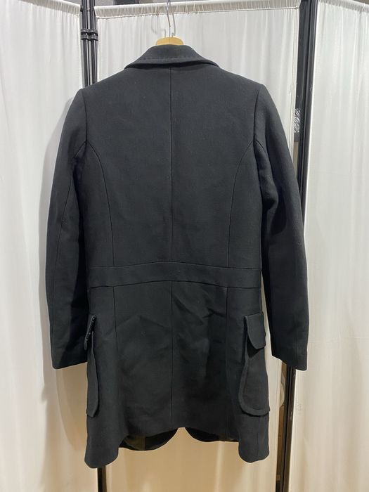 Палто от вълнена смес Love Moschino в черно