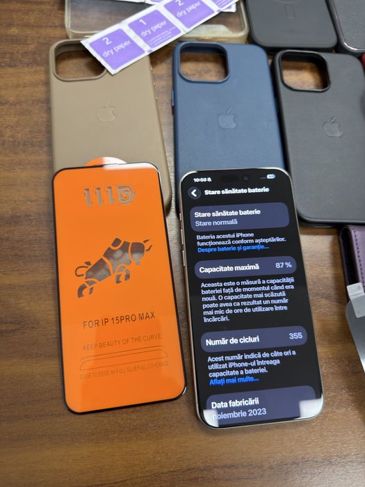 Iphone 15 Promax 256gb titanium emag 87% bat impecabil