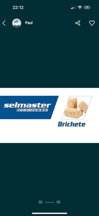 Brichete Rumegus 100% FAG - RUF transport inclus in jud. Satu Mare