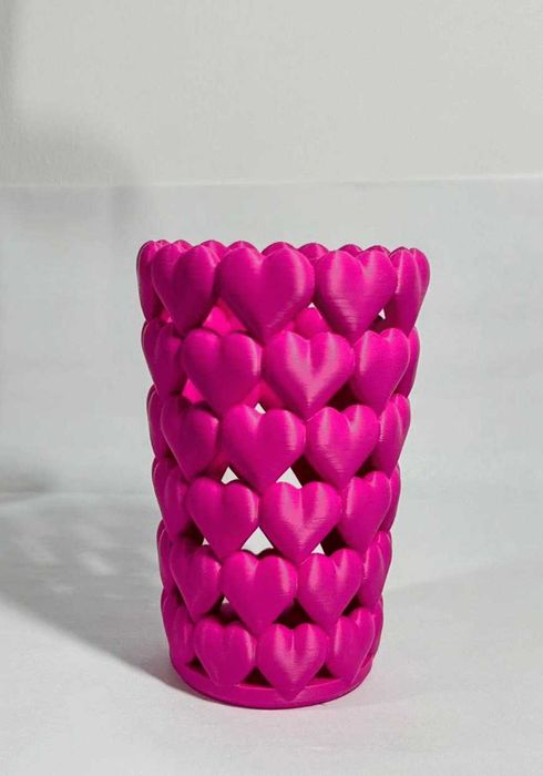 Suport pixuri / pensule machiaj – model inimioare.