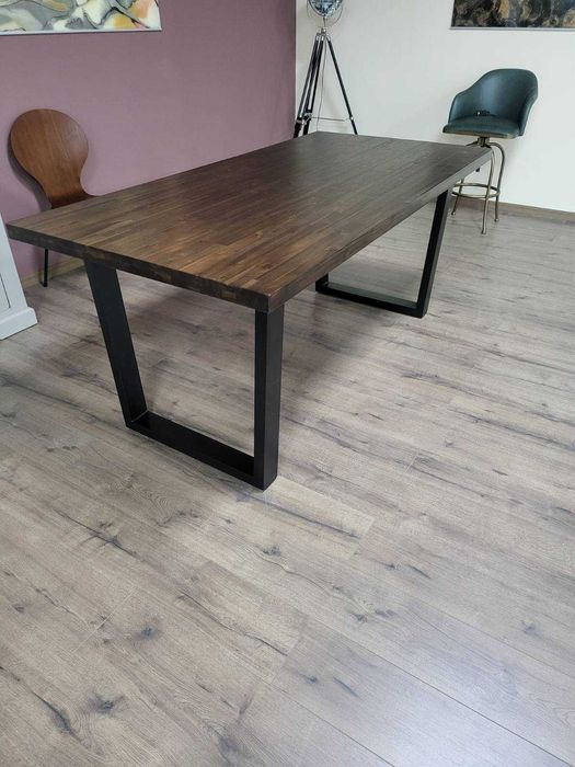 ПРОМОЦИЯ!!! Масивна дървена трапезна маса от тъмно дърво