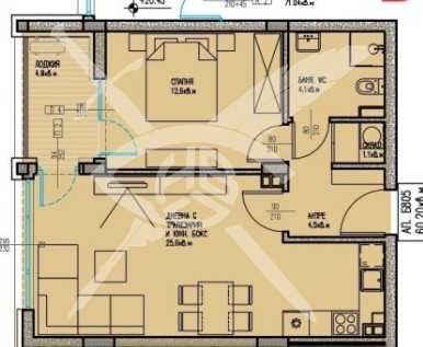 Продава се Двустаен апартамент в Бургас, Славейков - 72 кв.м за 1000 €/кв.м - Снимка #1