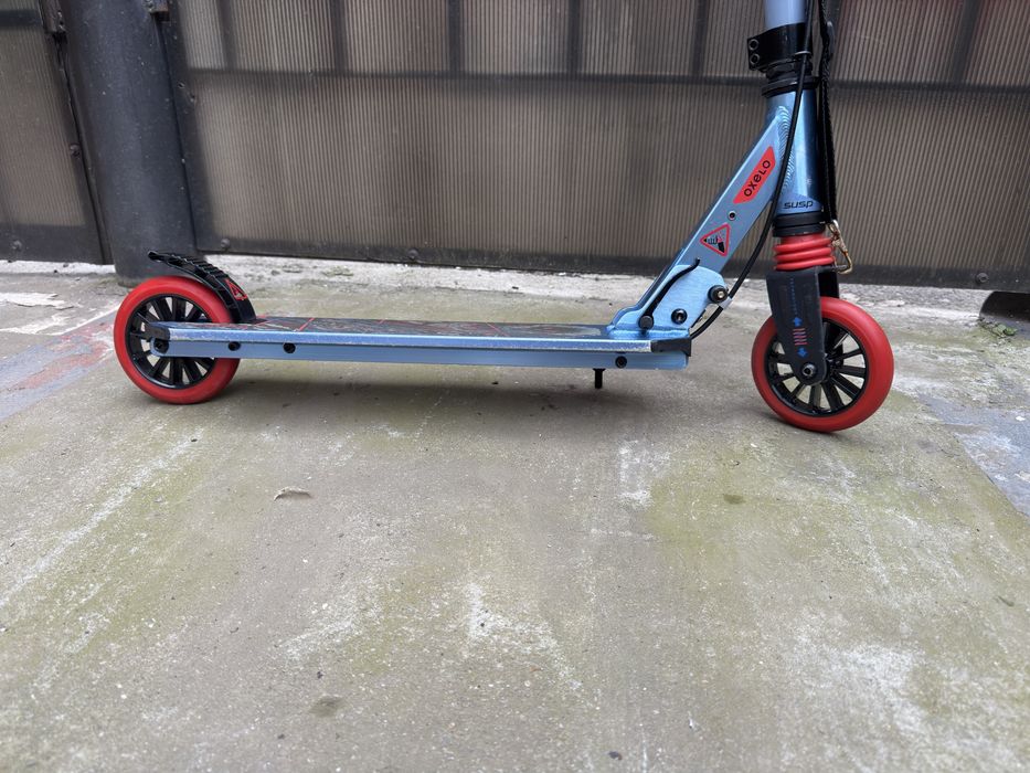 Trotinetă cu Suspensie şi Frână pe Ghidon Mid 5 Albastru Copii