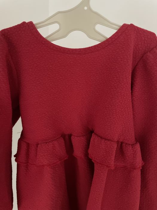 Rochita H&M si salopeta rosie, marime 98